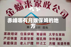 赤峰哪有月嫂保姆的地方