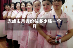 赤峰市月嫂价位多少钱一个月