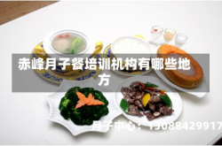 赤峰月子餐培训机构有哪些地方