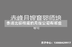 赤峰比较权威的月嫂公司有哪些