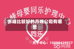 赤峰比较好的月嫂公司有哪些
