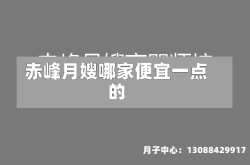 赤峰月嫂哪家便宜一点的