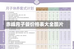 赤峰月子餐价格表大全图片
