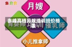 赤峰高档月嫂培训班价格表