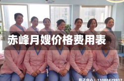 赤峰月嫂价格费用表