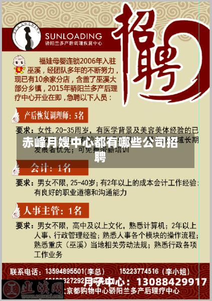 赤峰月嫂中心都有哪些公司招聘