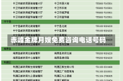 赤峰金牌月嫂免费咨询电话号码