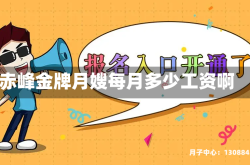 赤峰金牌月嫂每月多少工资啊
