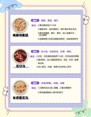 坐月子下奶食谱大全有哪些-第1张图片