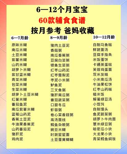 6个月宝宝辅食食谱有哪些-第1张图片